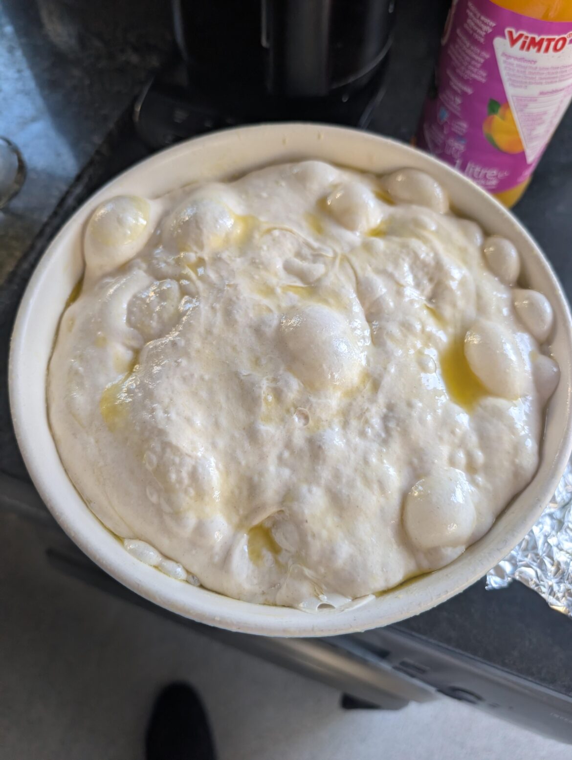 Dough has doubled nd still growing during cold fermentation