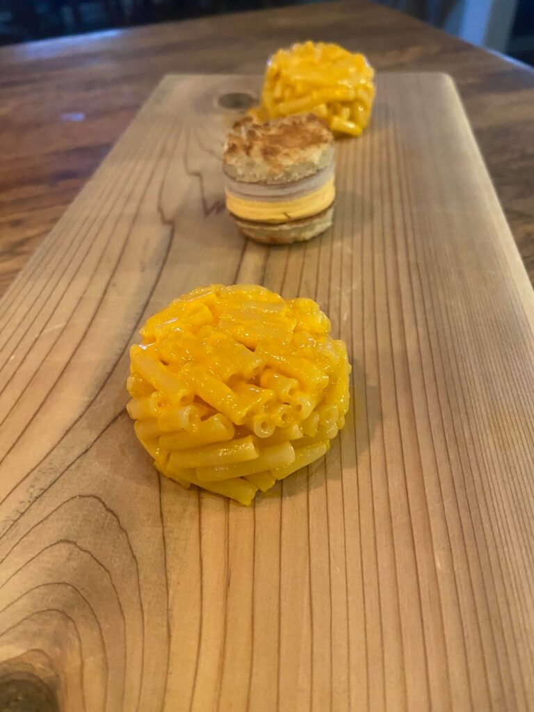 Mac n cheese. Ham n cheese