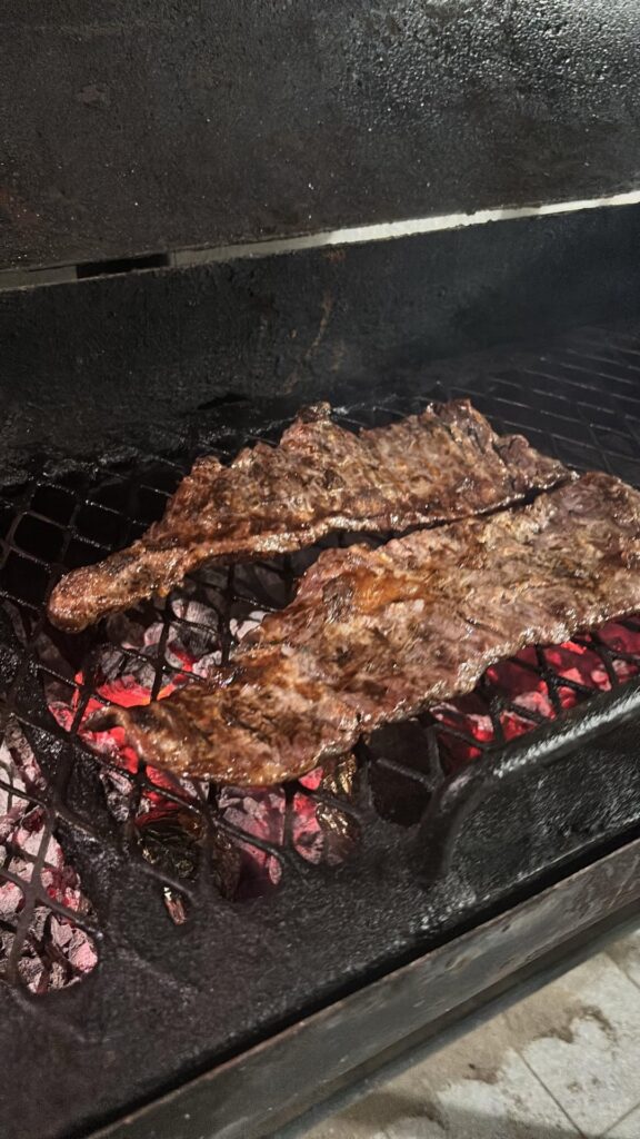 Grilled some inside skirt and made volcanes with pico and salsa.