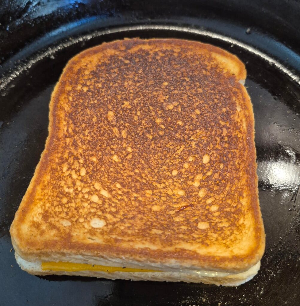 Gouda and cheddar grilled cheese