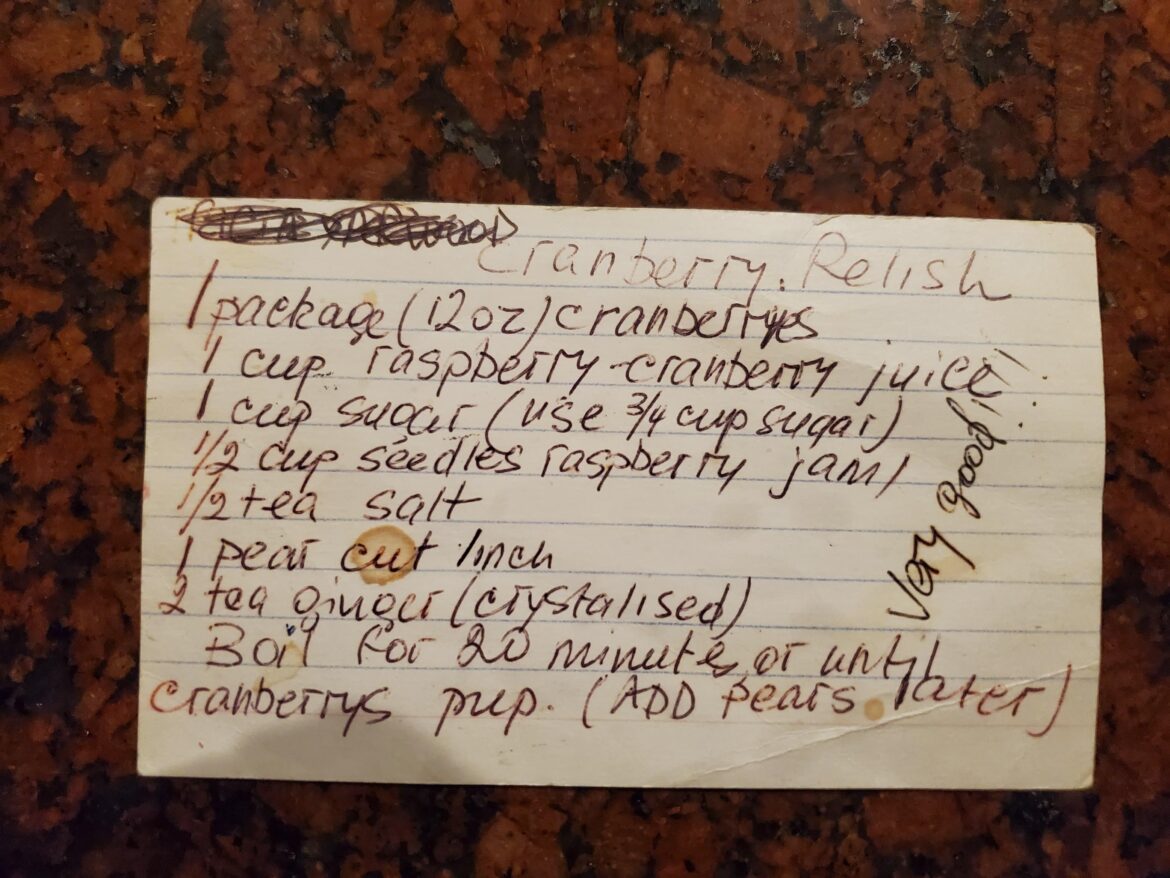 Cranberry Relish Swirl? (Question in Comments)