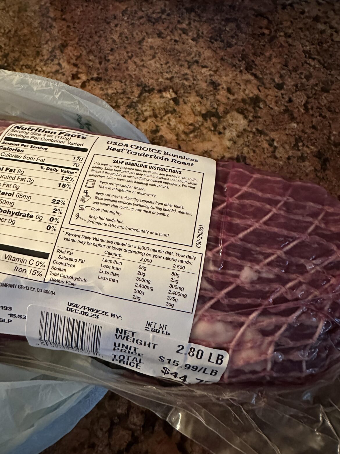 Crazy price on Tenderloin roast