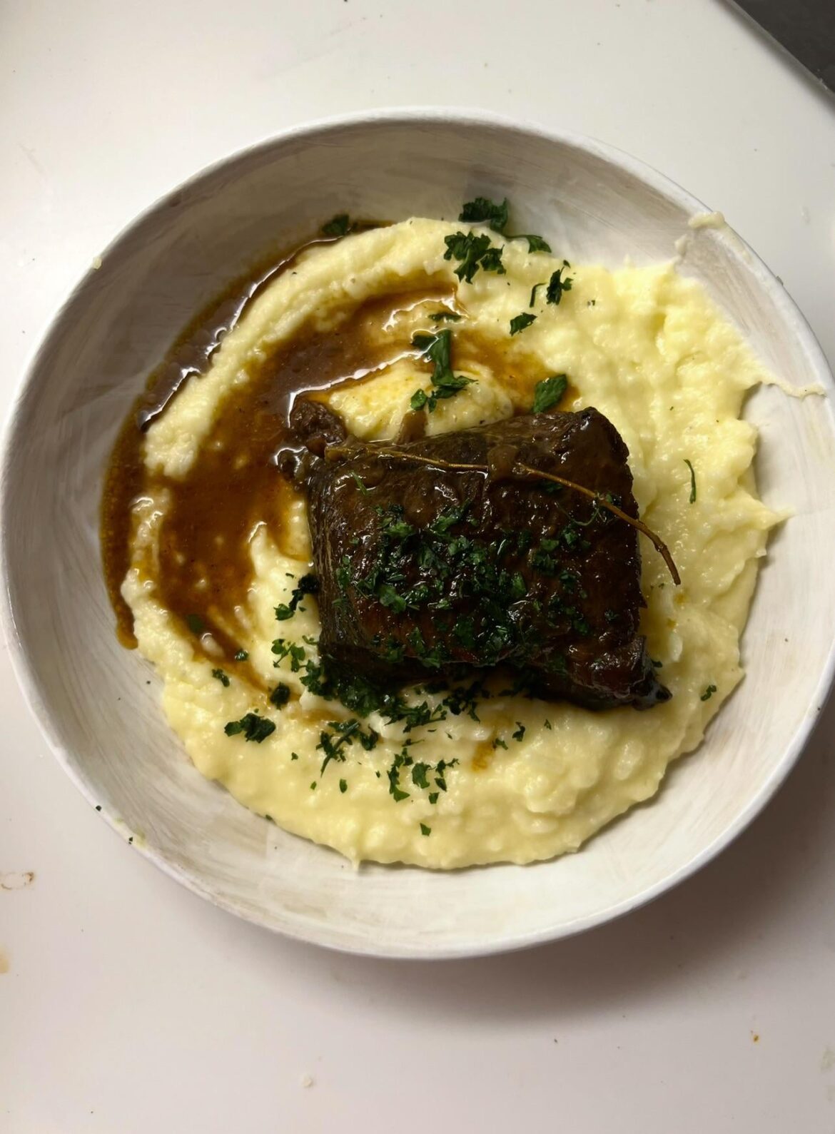 Pomegranate braised short ribs