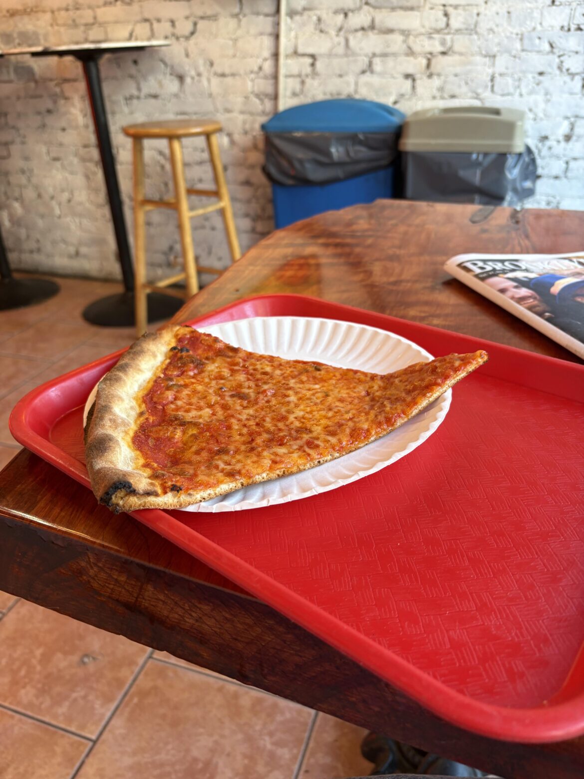 Can’t believe I finally got a New York slice visiting for the first time (Union Square Pizza in Brooklyn)