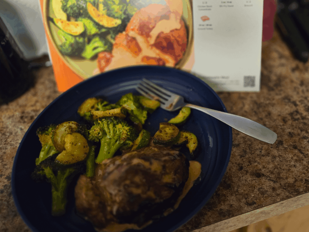 Firecracker Turkey Meatloaves with Soy-Ginger Glaze + Roasted Zucchini & Broccoli