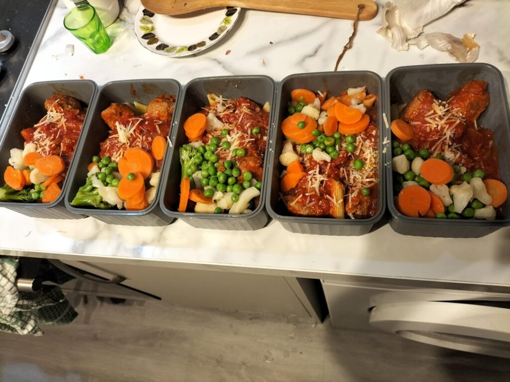 First time meal prepping, first time making meatballs.