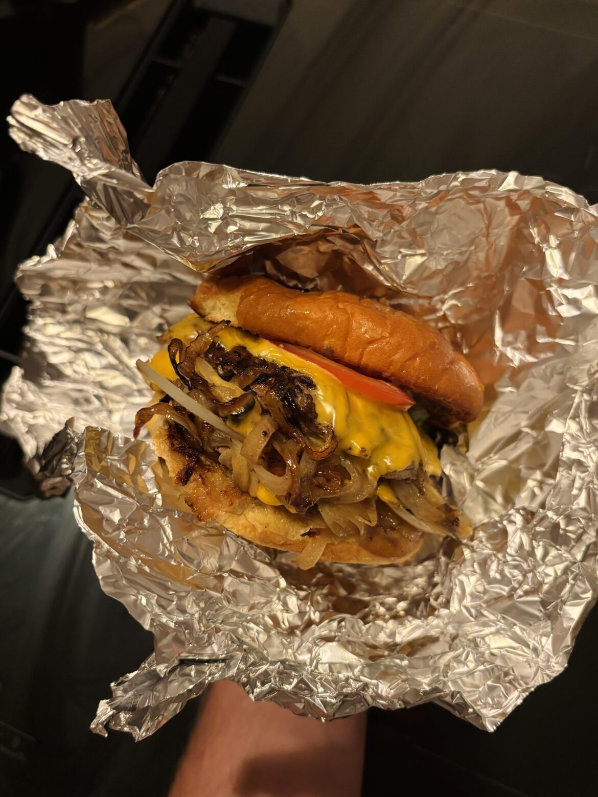 Ain’t no such thing as too many onions on a burger