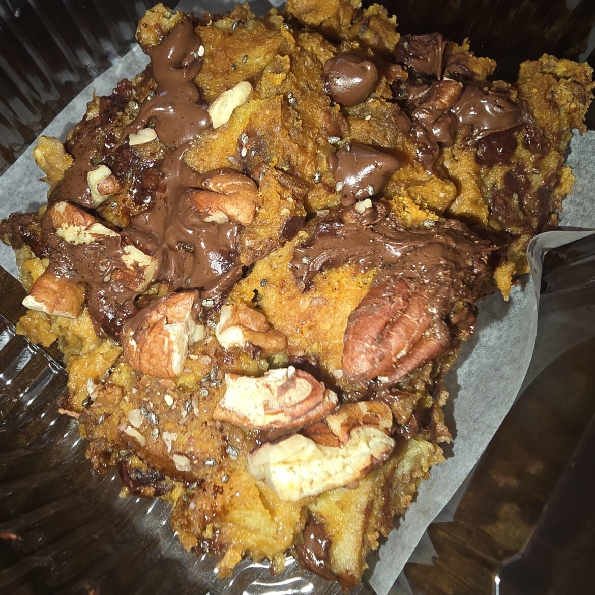 pumpkin chocolate chip bread pudding