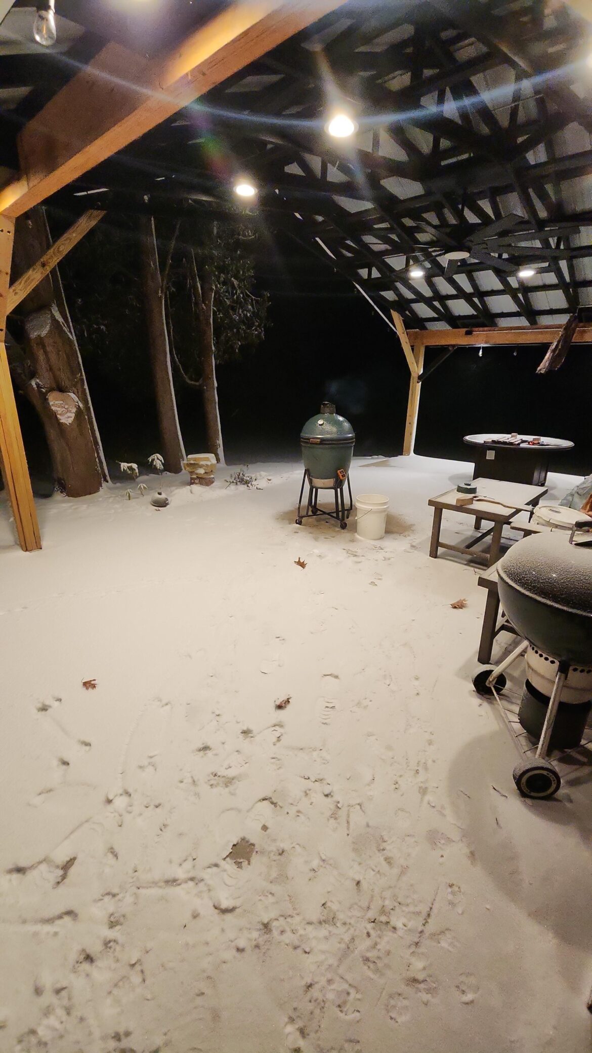 Smoking in a snow storm