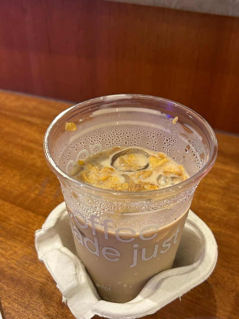 probably my fave drink for 2025: cereal milk latte