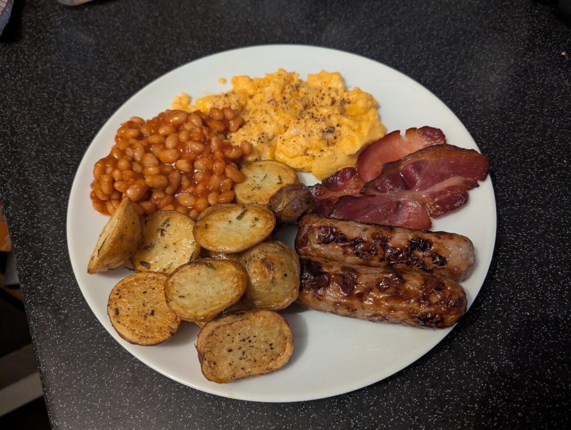 Working from home breakfast