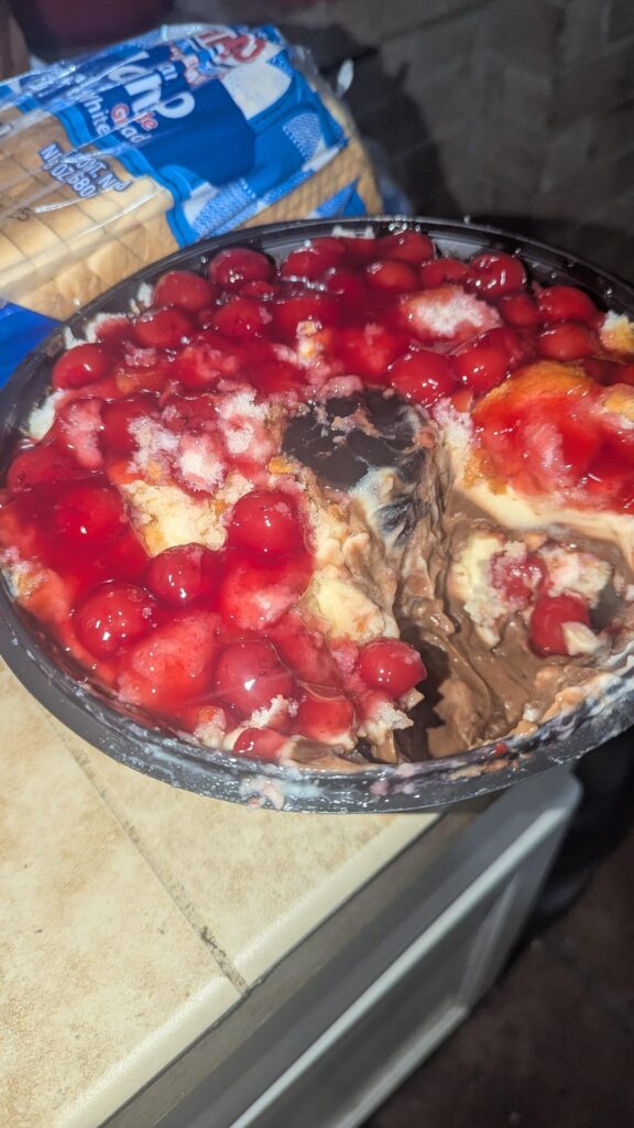 I present the cherrychocolate cheesecake taffle!!? I present the cherrychocolate cheesecake taffle!!?