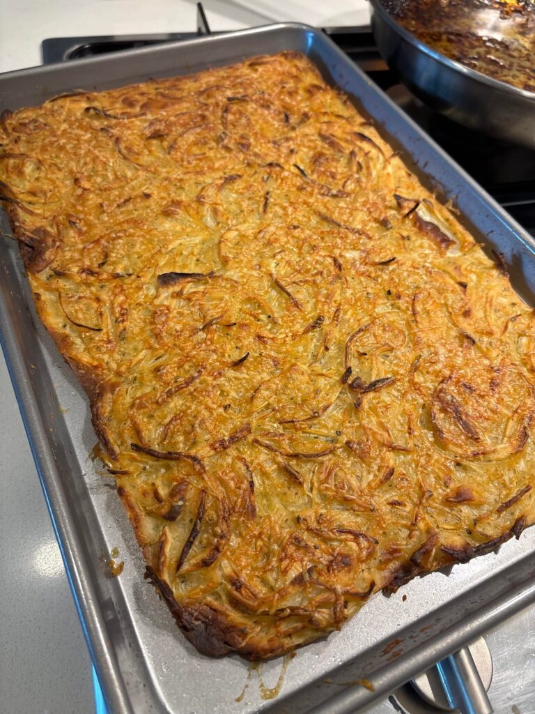 I made the schiacciata di cipolle.