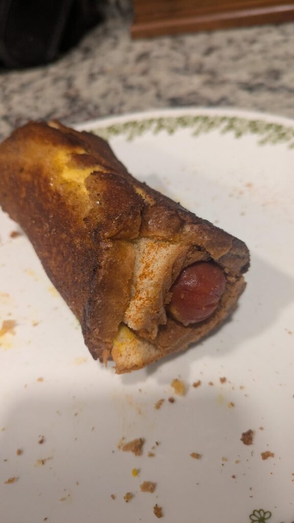 Grilled cheese rolled around a jalapeno sausage?