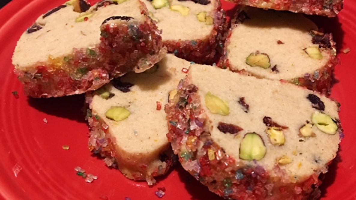 Pistachio-Cranberry Icebox Cookies