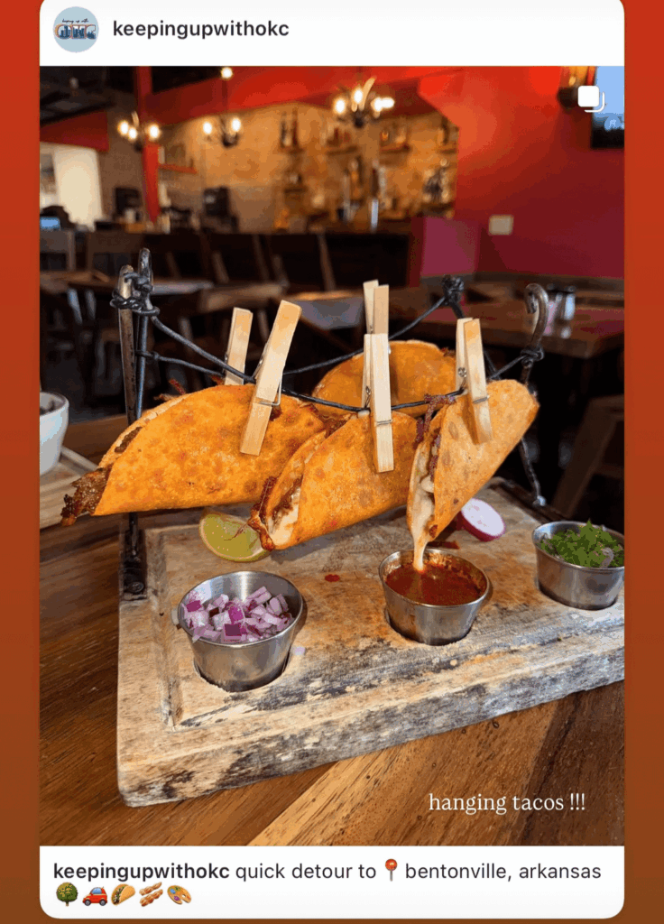 What's more authentic then hanging tacos?