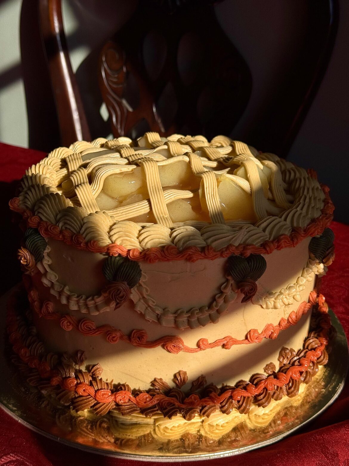 Pie themed thanksgiving cake!