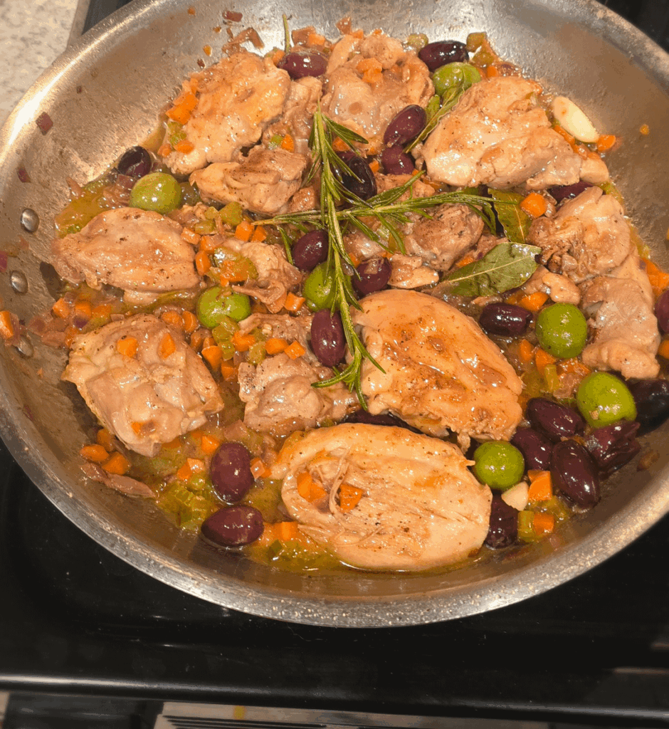 Pollo alla cacciatora in bianco