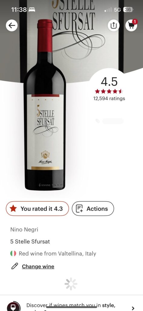 Forgot to take a photo but I just drank this at dinner Forgot to take a photo but I just drank this at dinner