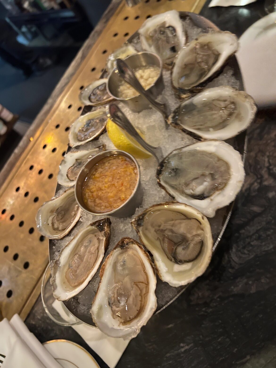 Connecticut blue point oysters