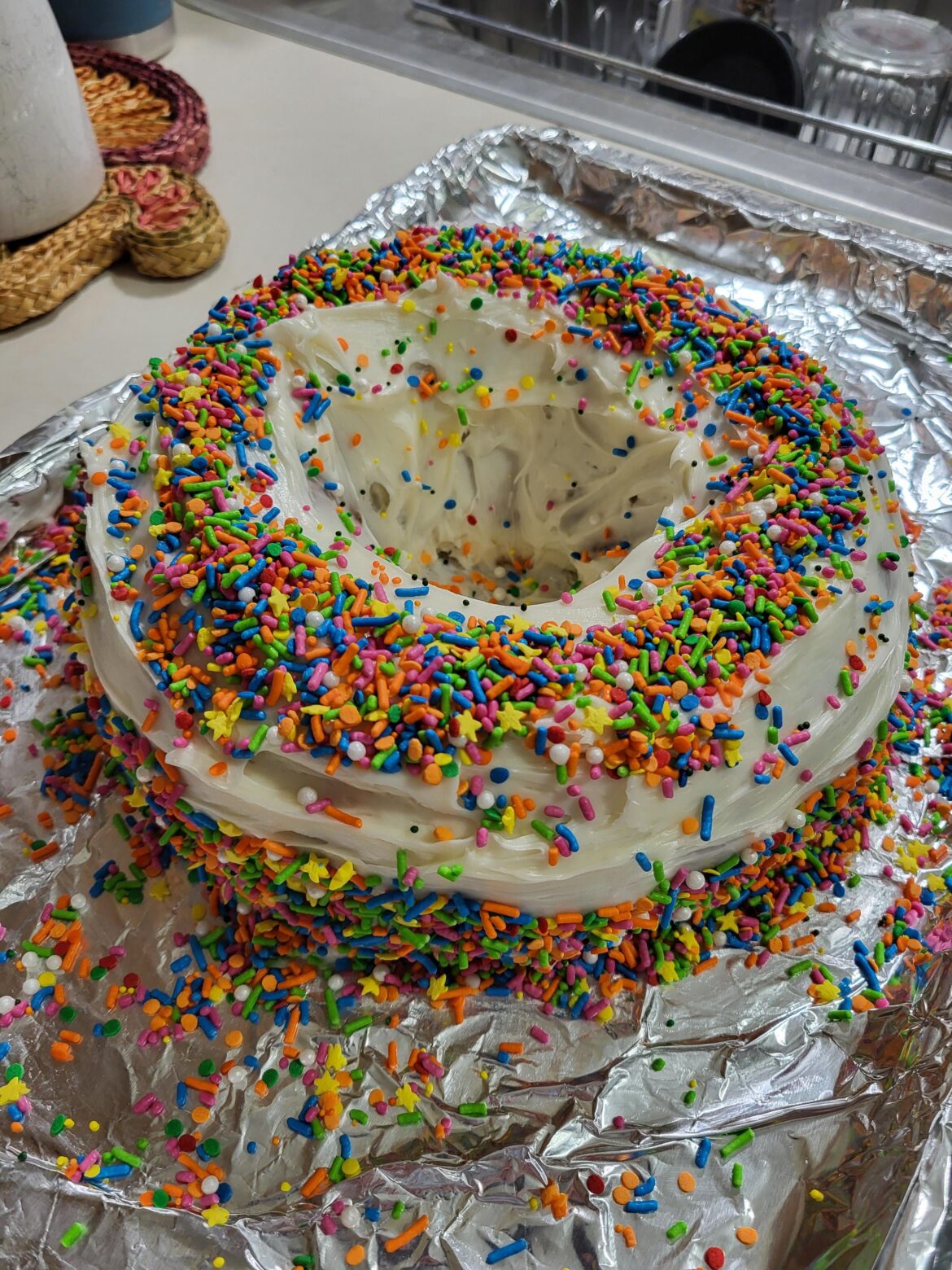 Funfetti Bundt cake, I don't ever bake (obviously)