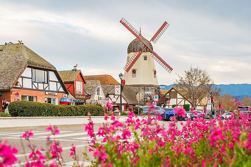 Danish windmill in Solvang, California. 