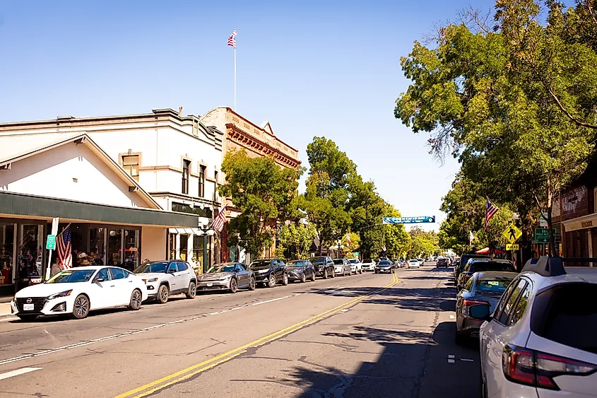 Downtown St. Helena, California.