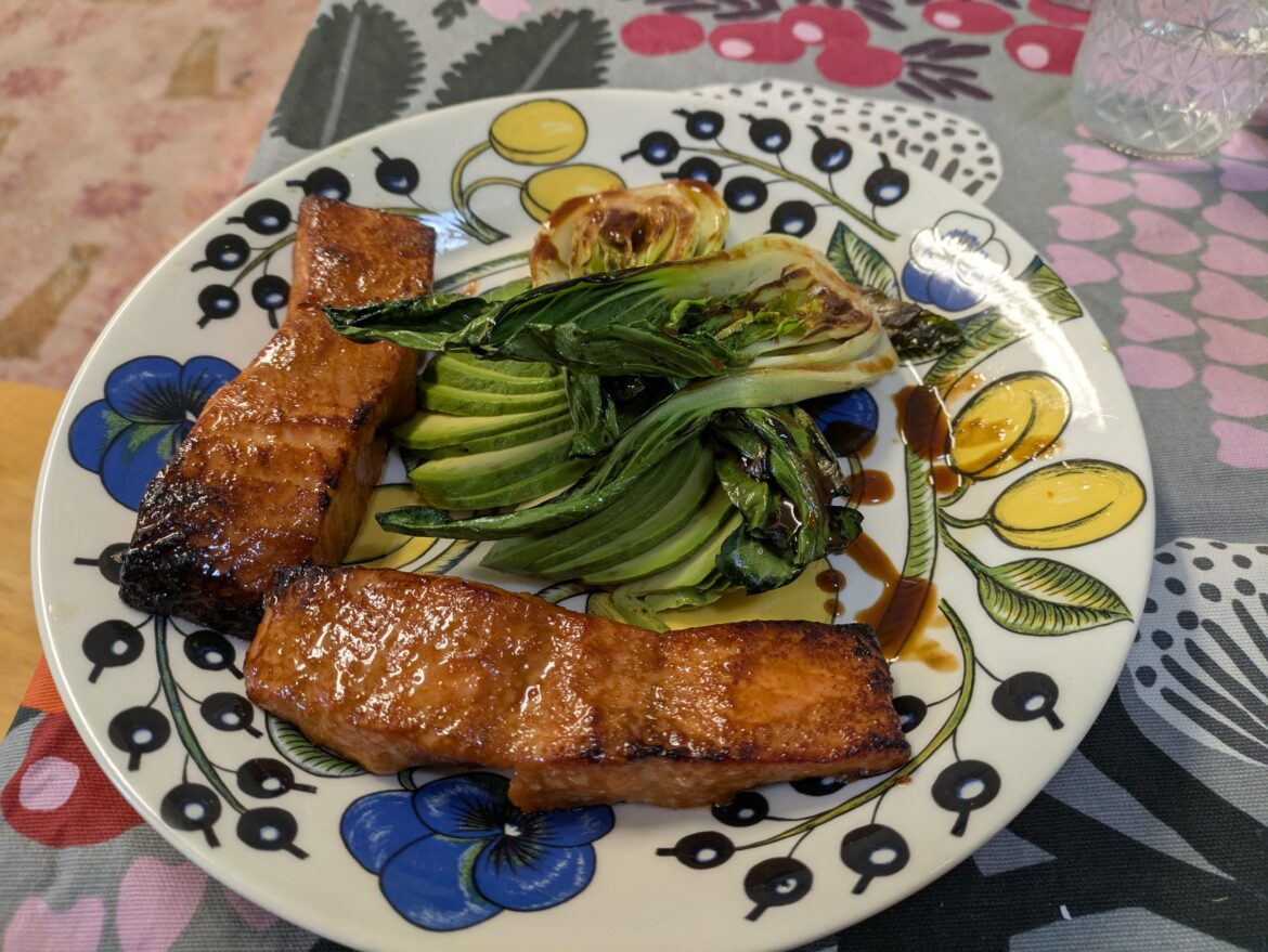 Miso glazed salmon