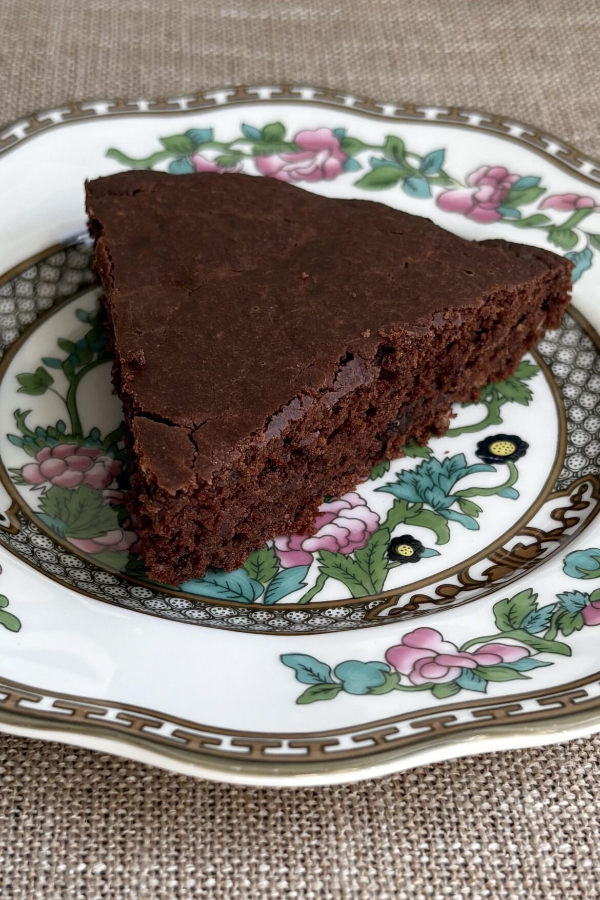 Decadent yet nutritious chocolate cake made with oat flour