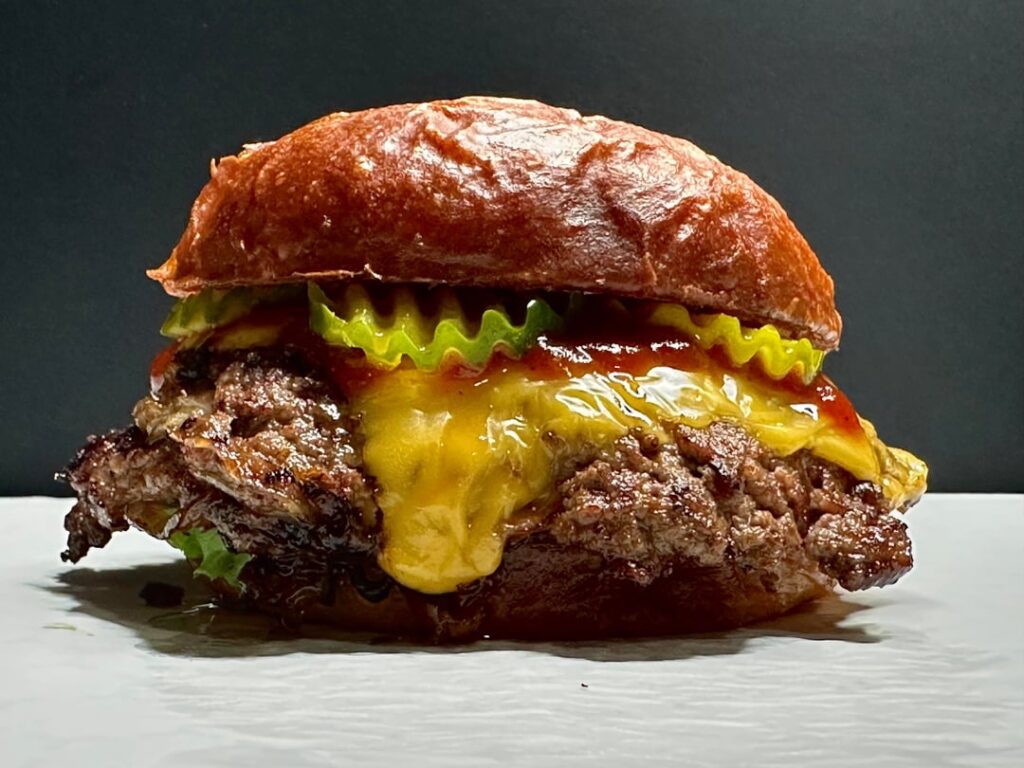 Homemade fried onion smash burgers