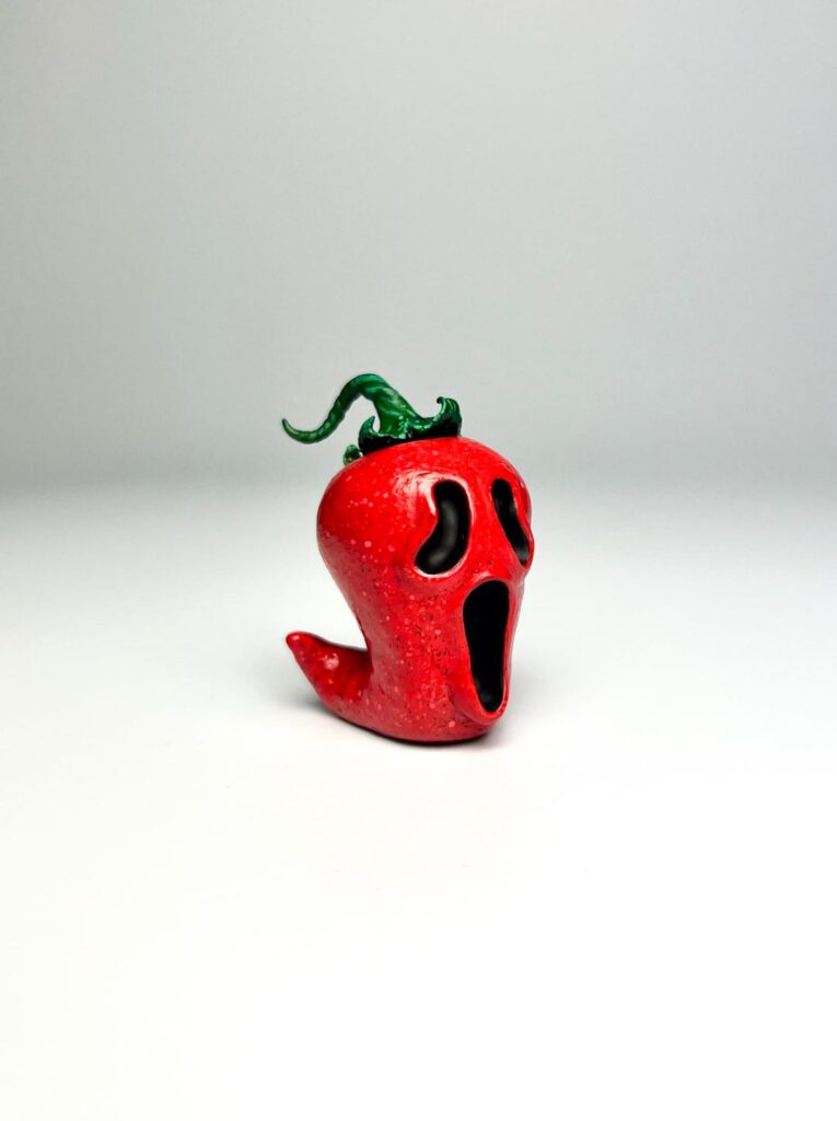 Ghost Pepper - made from Polymer Clay. Happy Halloween!