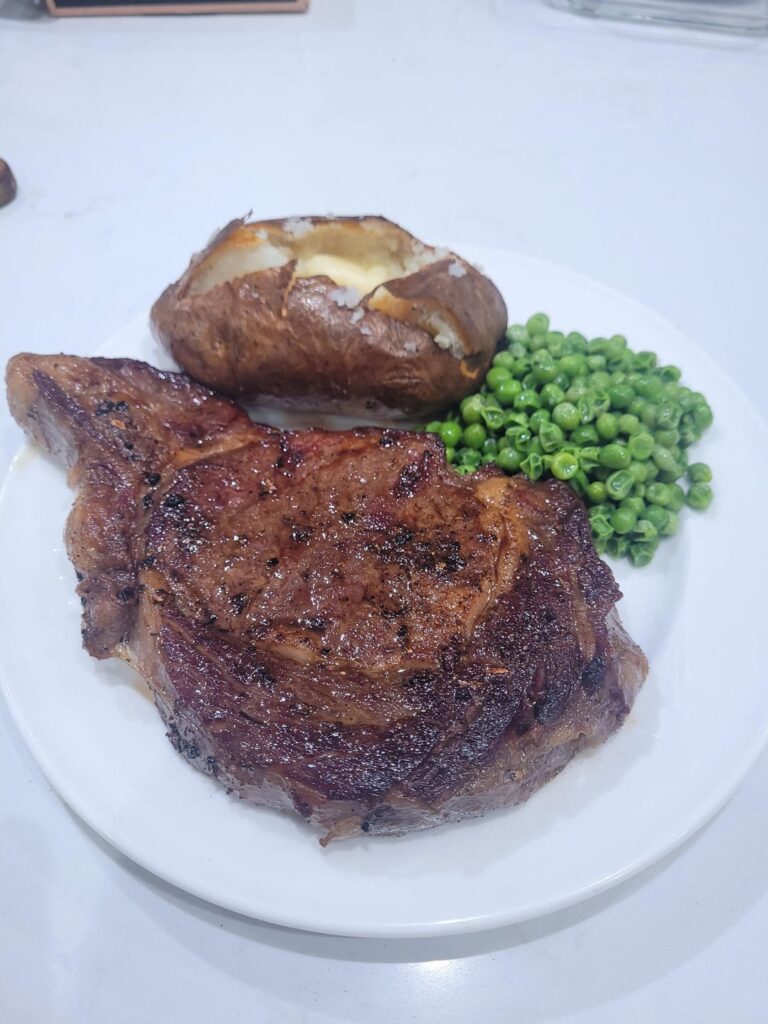 Duck fat for searing the steak worked great