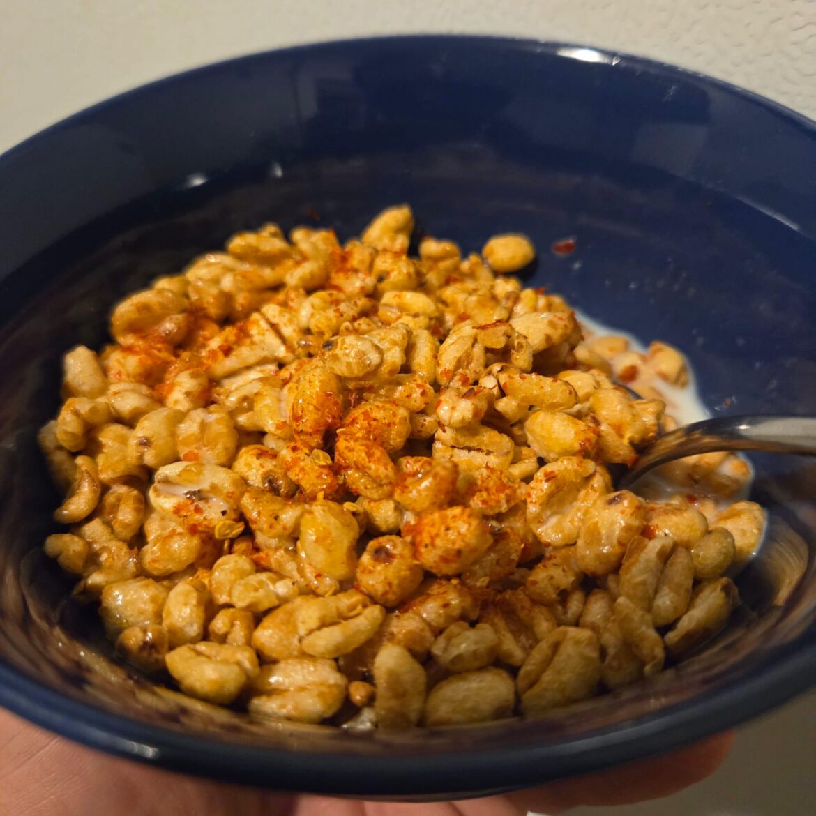 Sugar Crisp Cereal with a little Dehydrated Scorpion Powder.