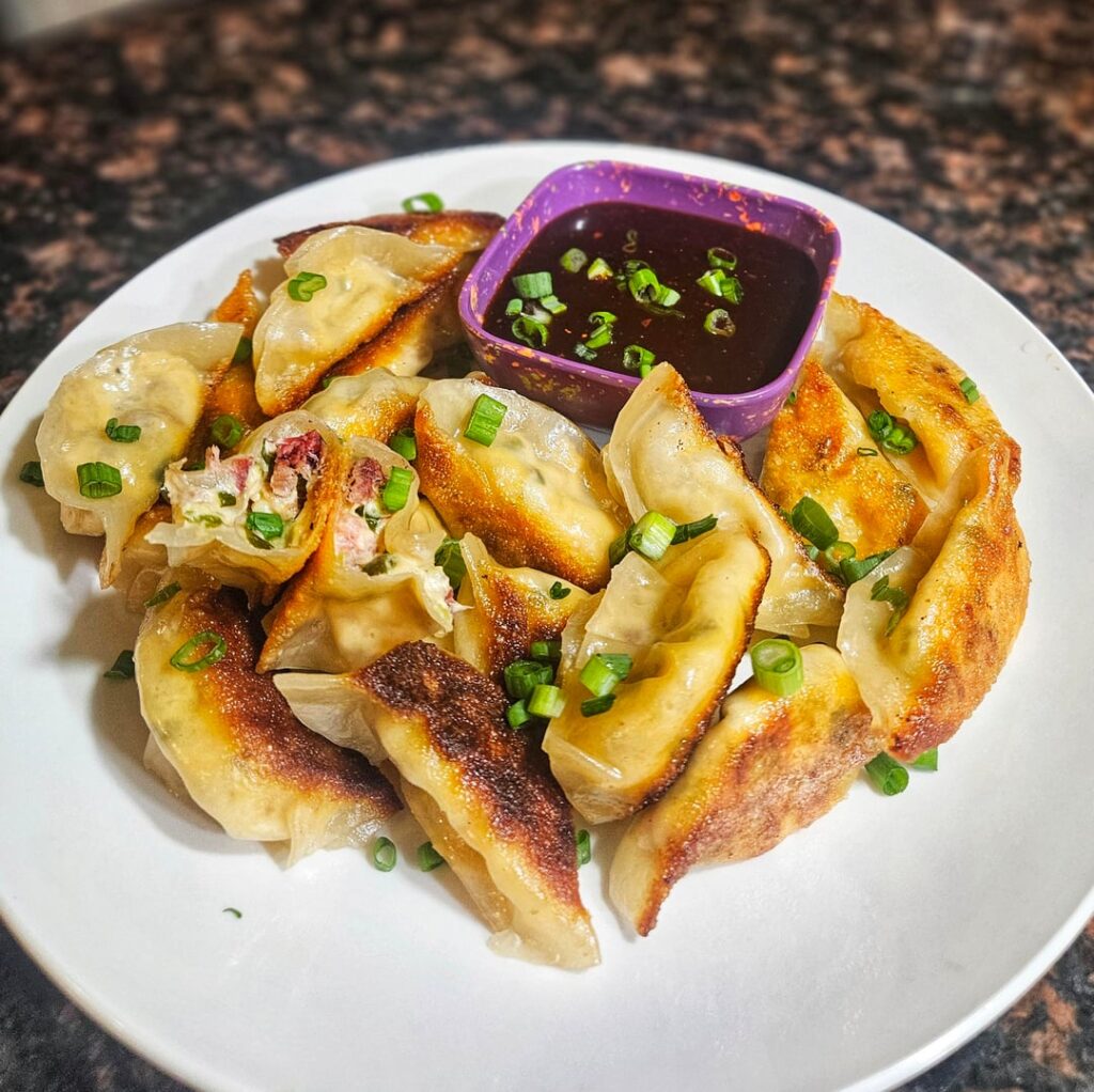 Brisket jalapeño popper potstickers.