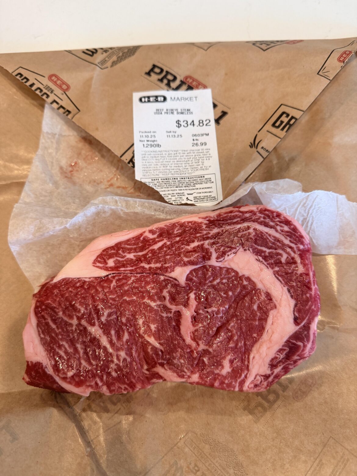 What do we think? Is this Prime ribeye worth $23/lb?