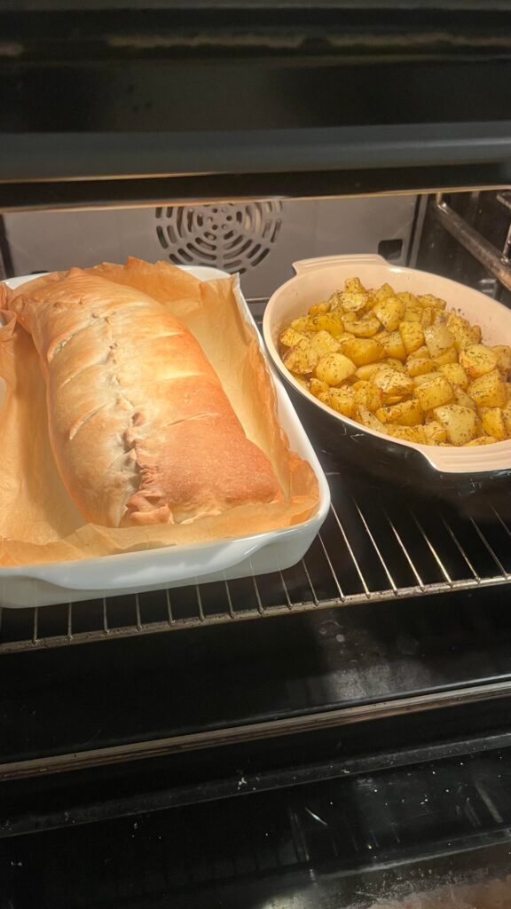 Meatloaf and potatoes