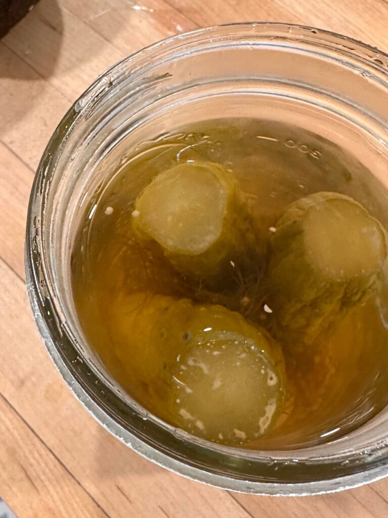 Opened my pickles and they have mold 😭 why did this happen?