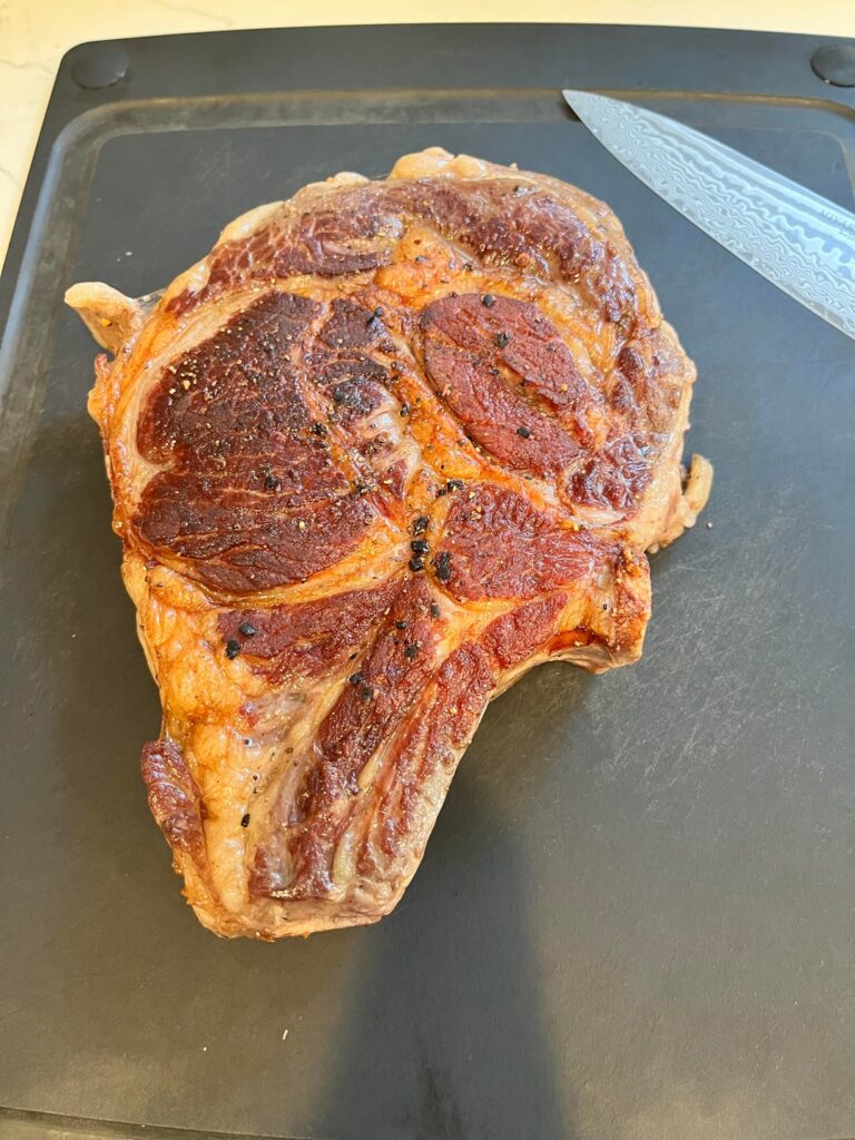 Small ribeye roast nicely seared Small ribeye roast nicely seared