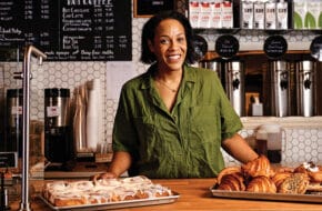 Joanne Canady-Brown at her bakery, the Gingered Peach in Lawrenceville, New Jersey