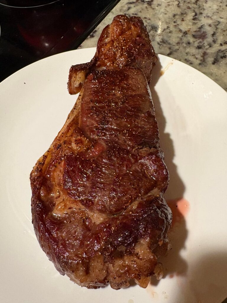 Honest thoughts ? Been trying to dial in my steaks. My seasoning always feels lacking. Reverse sear on stainless