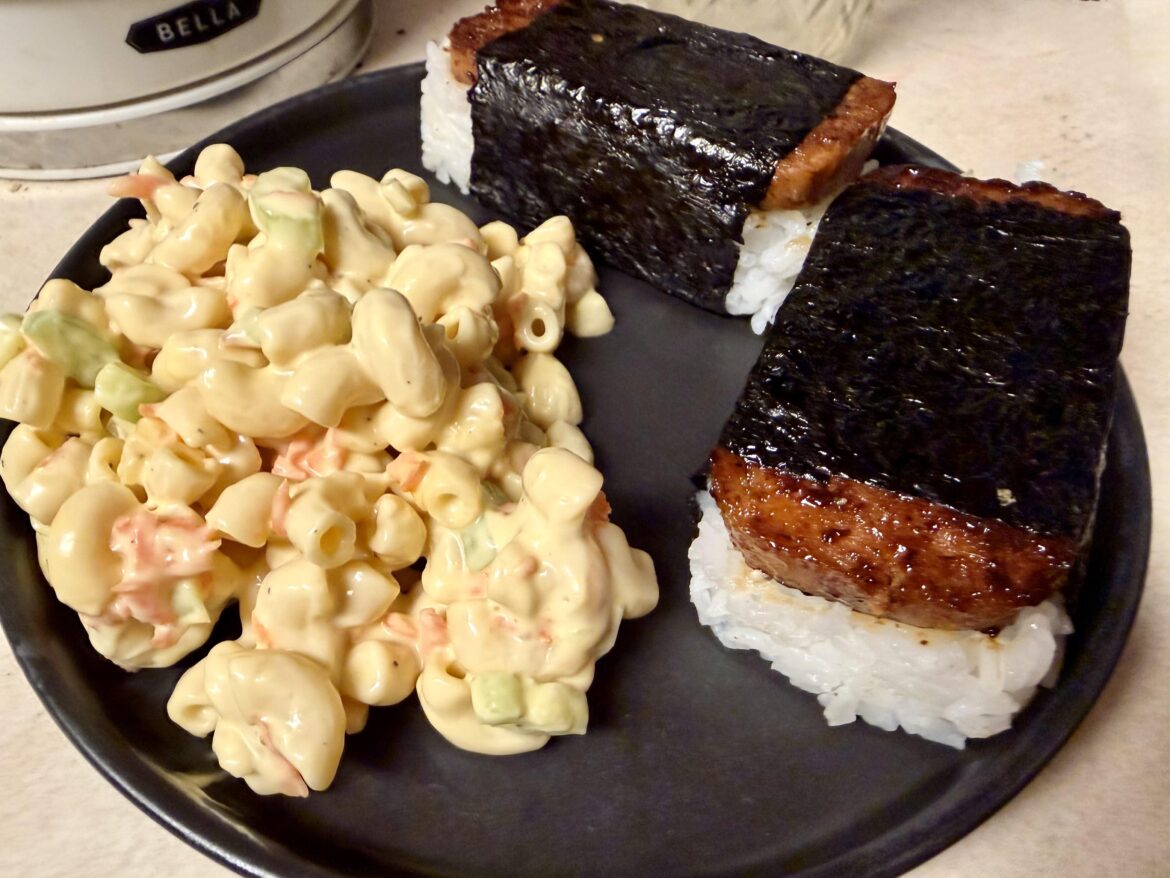 Musubi and Hawaiian Macaroni Salad