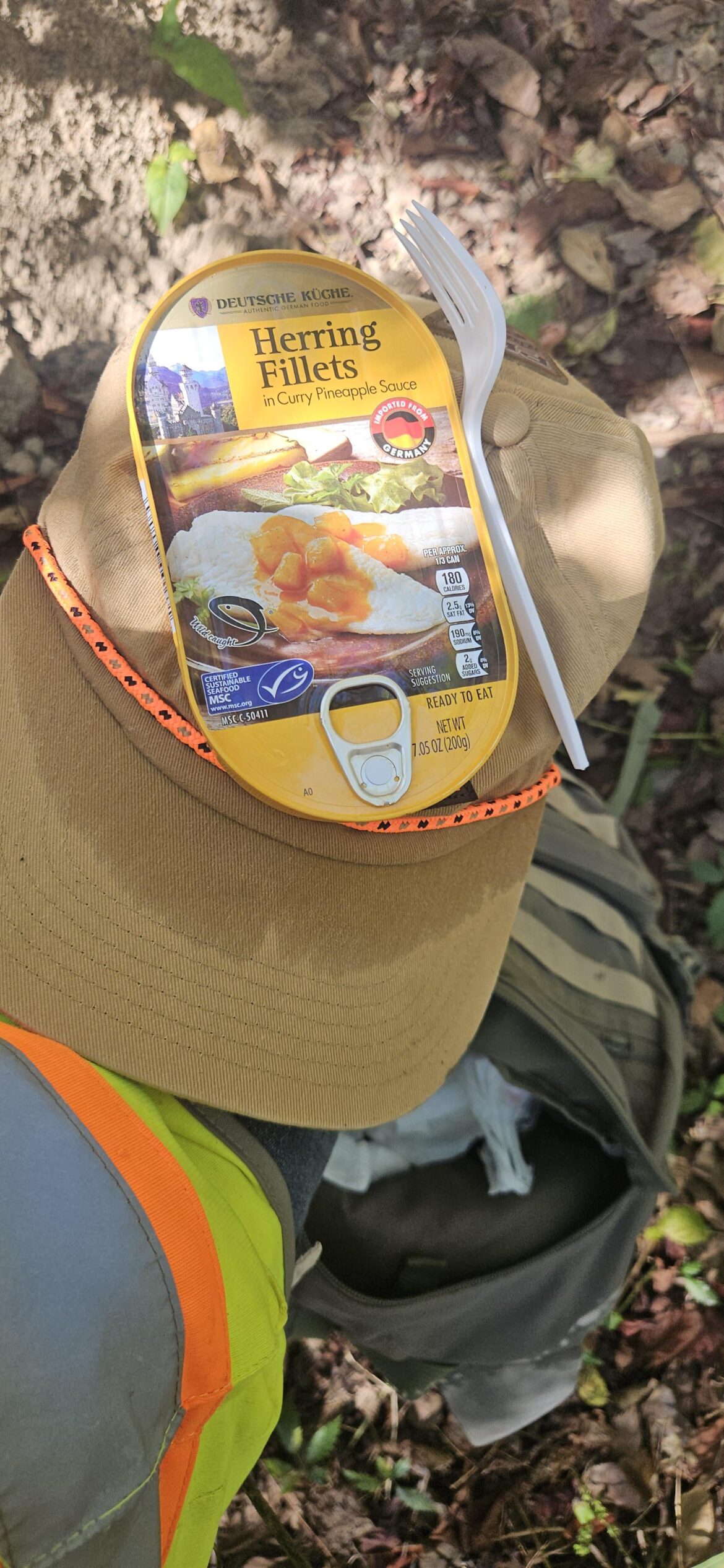 An archaeologist field lunch! Great tin, lads.