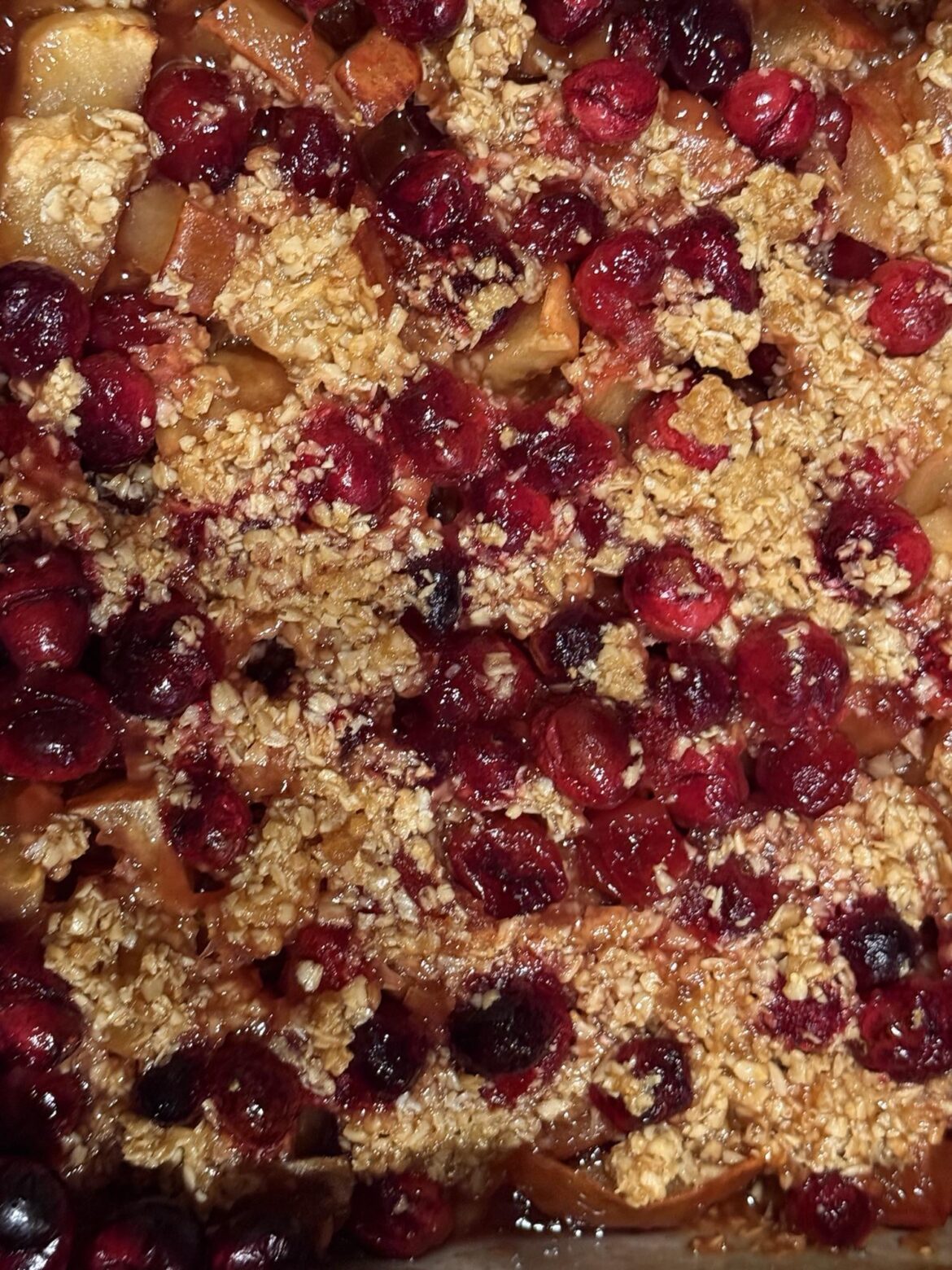 Apple, Cranberry Crumble