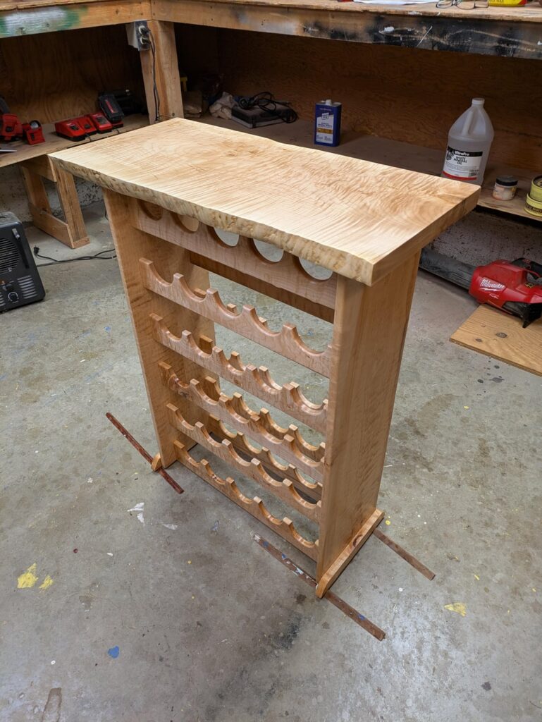 A little maple wine rack I just made.