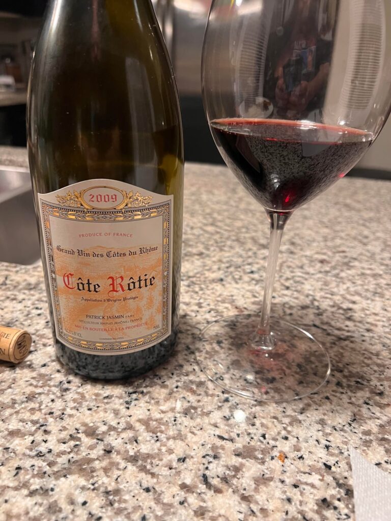 Well, I landed on the 2009 Jasmin Côte-Rôtie to go with the Steak Au Poivre, and it didn’t disappoint