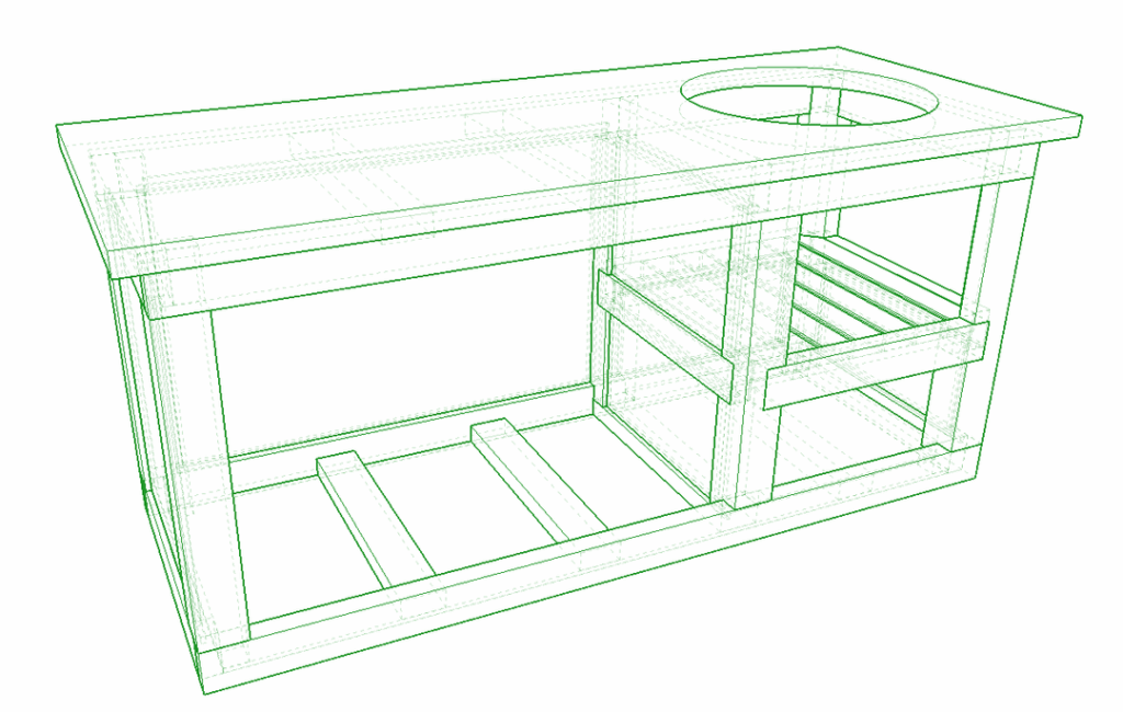 💚 Custom 3D Table Design for My Big Green Egg Large — feedback welcome! 💚 Custom 3D Table Design for My Big Green Egg Large — feedback welcome!