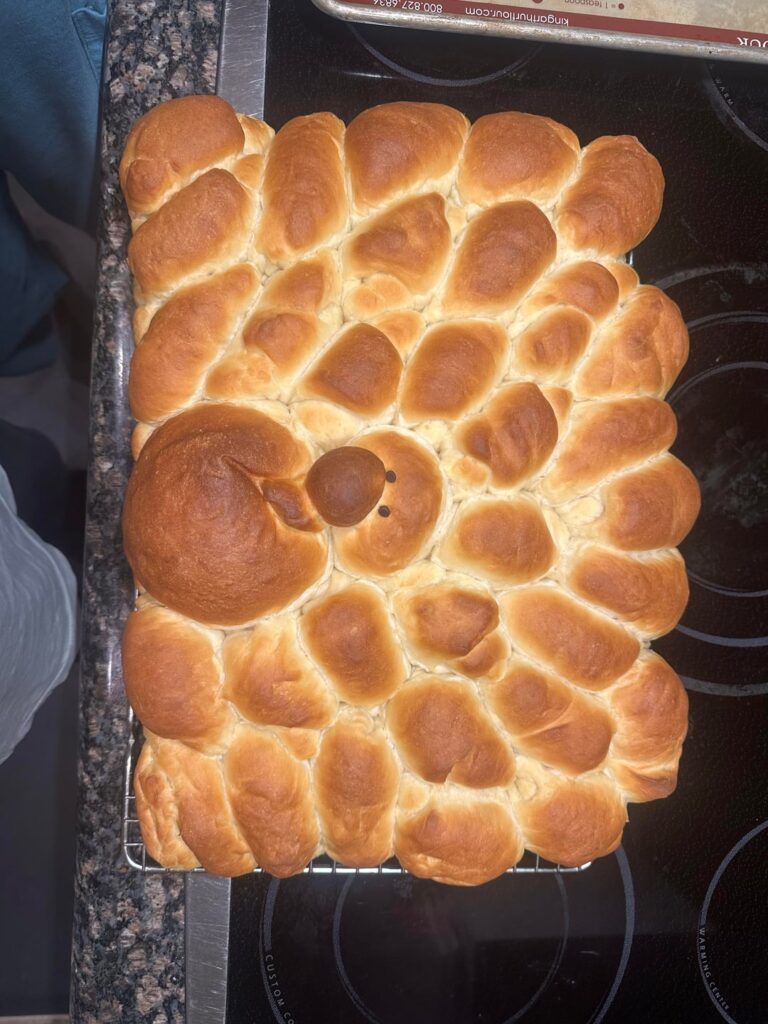 Tried my hand at a Turkey pull apart bread situation.