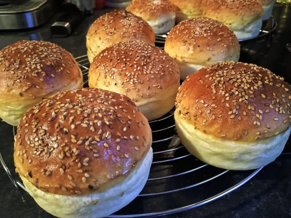 Potato brioche burger buns