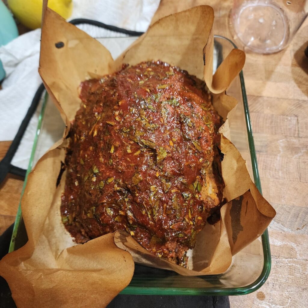 Made two new (to me) dishes today, lentil loaf and roasted carrot ricotta