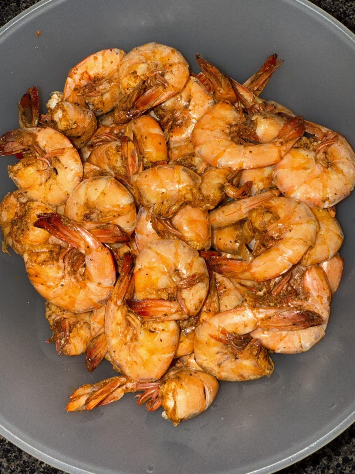 3 pounds of wild caught shrimp.